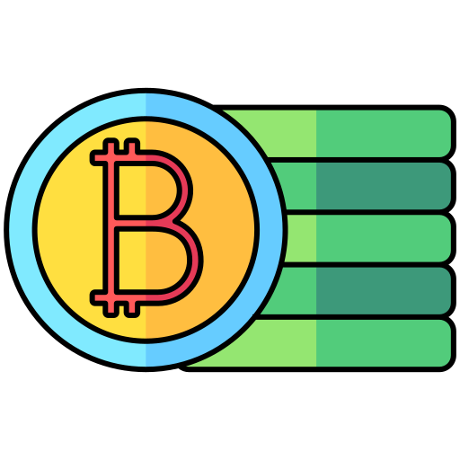 Cryptocurrency Generic Thin Outline Color icon