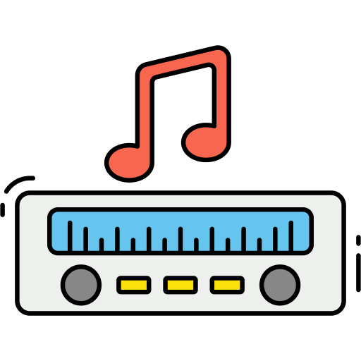 사운드 시스템 Generic Thin Outline Color icon