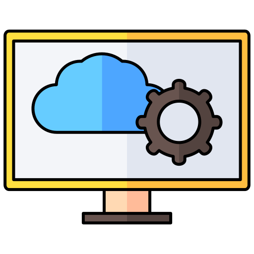 Cloud settings Generic Thin Outline Color icon