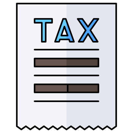 Tax Generic Thin Outline Color icon