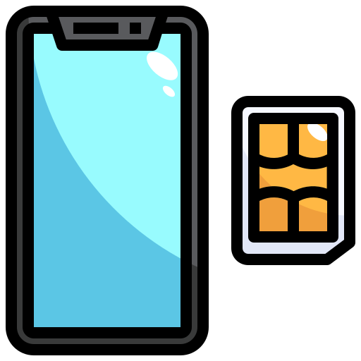 Sim card Generic Outline Color icon