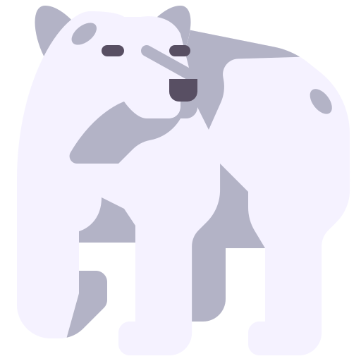 oso polar Generic Flat icono