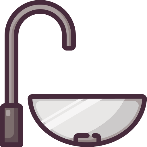 waschbecken Generic Outline Color icon
