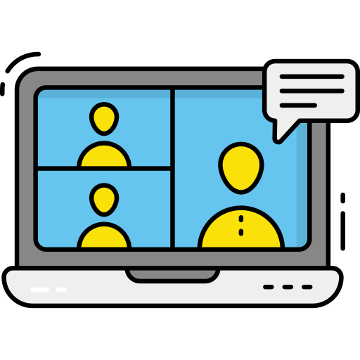 online-meeting Generic Thin Outline Color icon