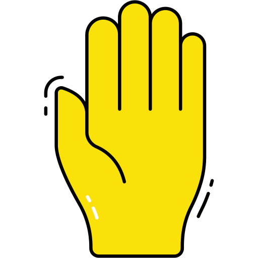 Raise hand Generic Thin Outline Color icon