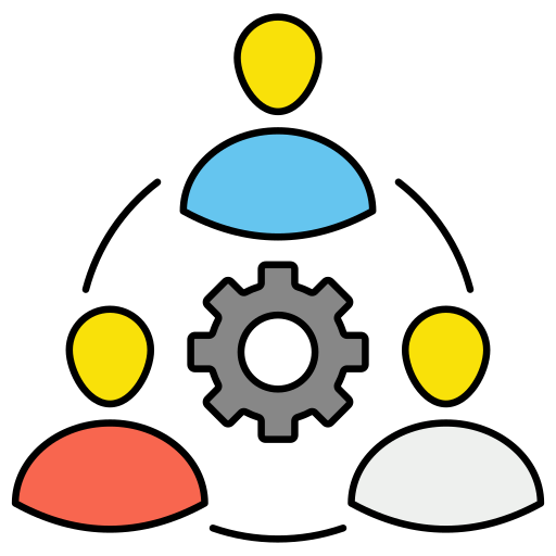 チームワーク Generic Thin Outline Color icon