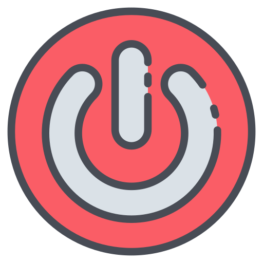 Power button Generic Outline Color icon