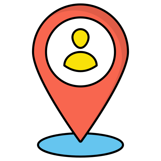 Meeting point Generic Thin Outline Color icon