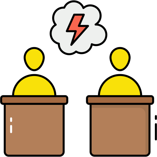 Debate Generic Thin Outline Color icon