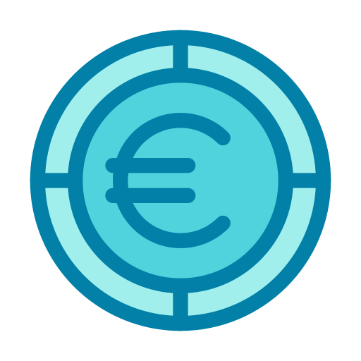 ユーロ硬貨 Generic Blue icon