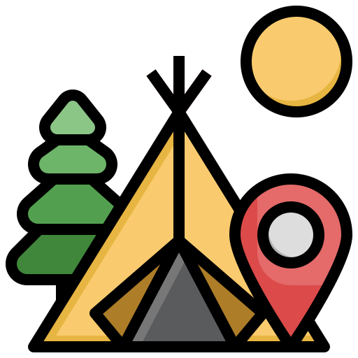 キャンプ Surang Lineal Color icon