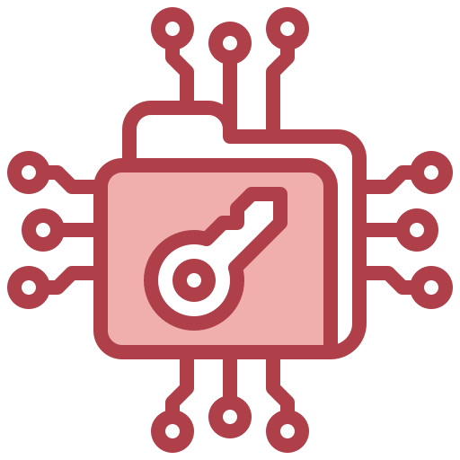 Data encryption Surang Red icon