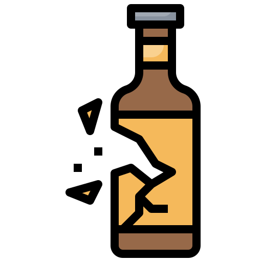 Bottle Surang Lineal Color icon