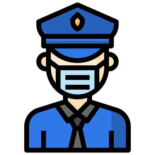 politie Surang Lineal Color icoon