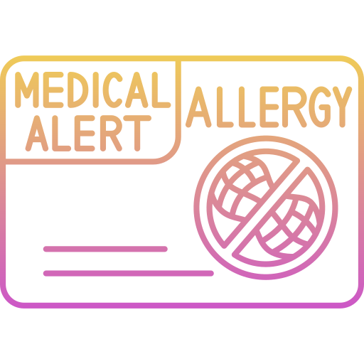carte d'allergie Generic Gradient Icône