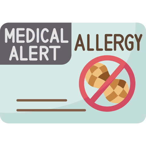 Allergy card Amethys Design Flat icon