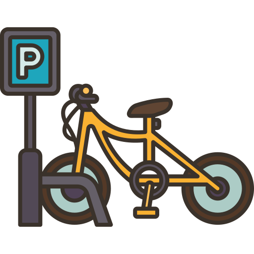 Bicycle parking Amethys Design Lineal Color icon