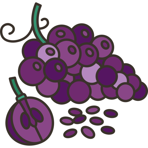 Grape Amethys Design Lineal Color icon