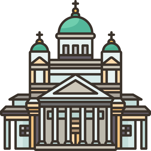 plaza del senado de helsinki Amethys Design Lineal Color icono