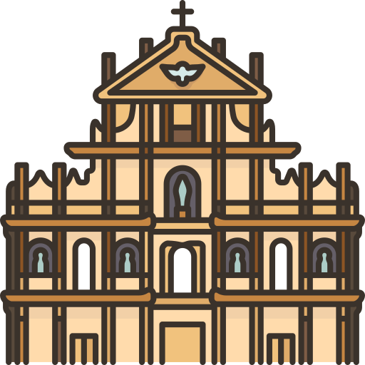 catedral de san pablo de macao Amethys Design Lineal Color icono