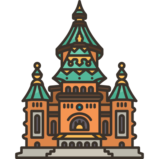 Timisoara orthodox cathedral Amethys Design Lineal Color icon