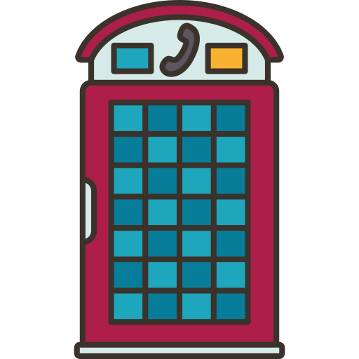 cabina telefónica Amethys Design Lineal Color icono