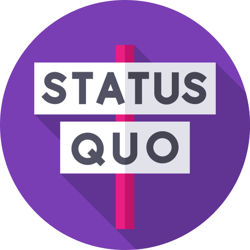 status quo Flat Circular Flat ikona