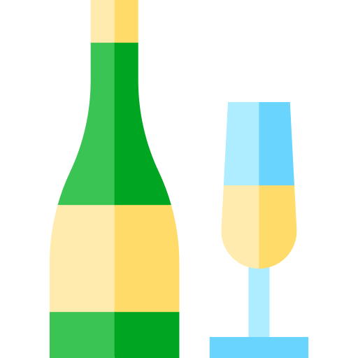 champagne Basic Straight Flat Icône