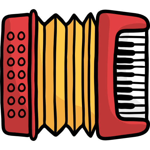 fisarmonica Hand Drawn Color icona