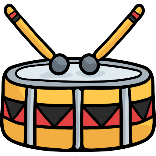 Drum Hand Drawn Color icon