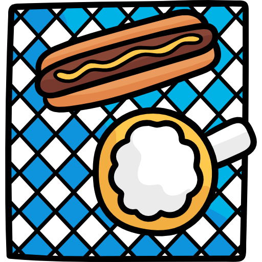 picnic Hand Drawn Color icono