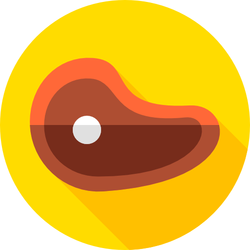 Мясо Flat Circular Flat иконка
