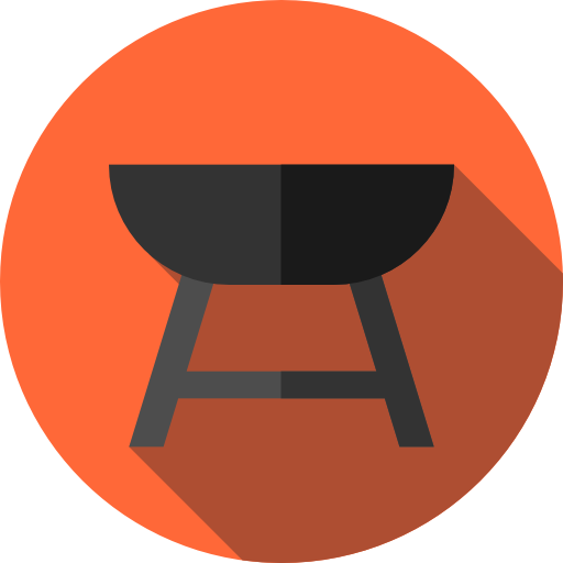 barbecue Flat Circular Flat Icône