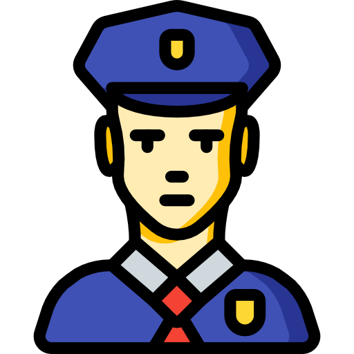 policía Basic Mixture Lineal color icono