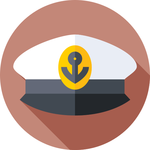 capitano Flat Circular Flat icona