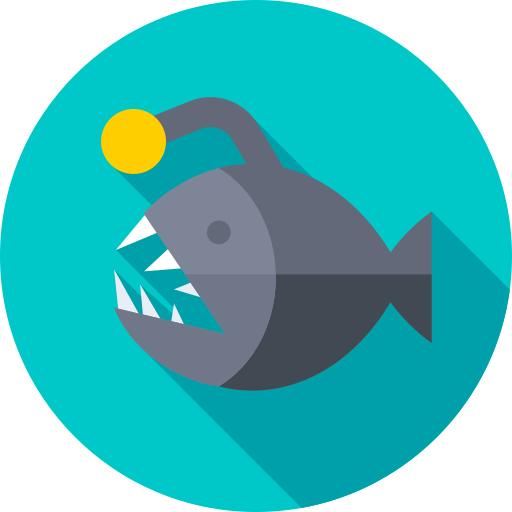 rana pescatrice Flat Circular Flat icona