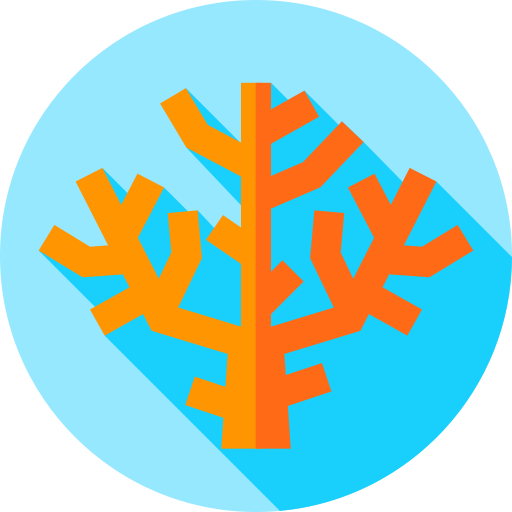 coral Flat Circular Flat icono