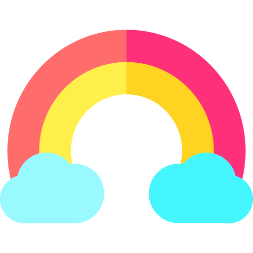 Rainbow Basic Straight Flat icon