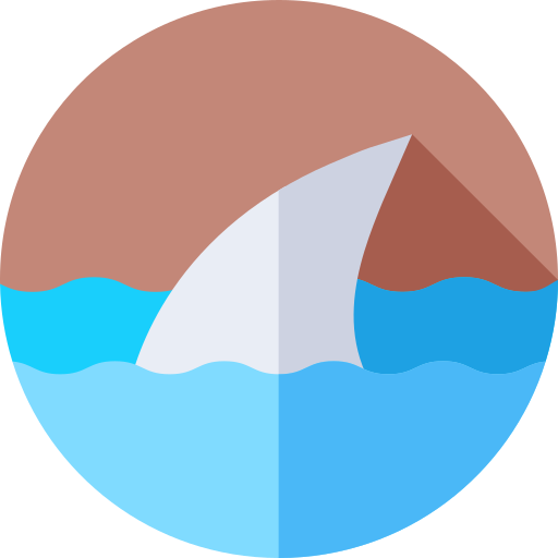 Shark Flat Circular Flat icon