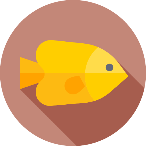 peixe Flat Circular Flat Ícone