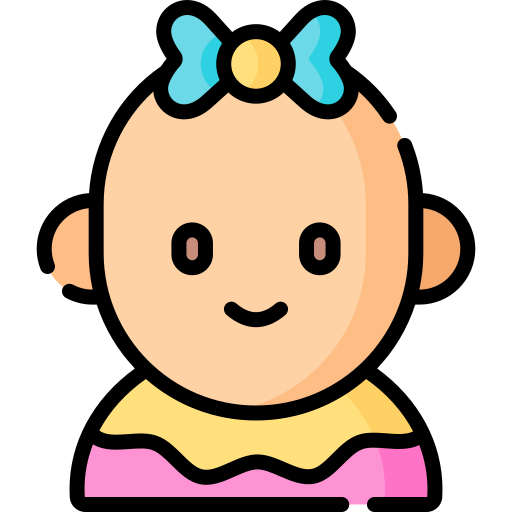 babymeisje Special Lineal color icoon