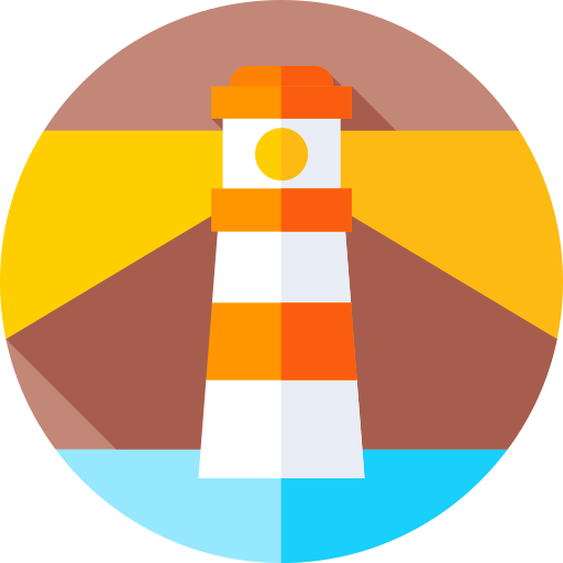 Lighthouse Flat Circular Flat icon