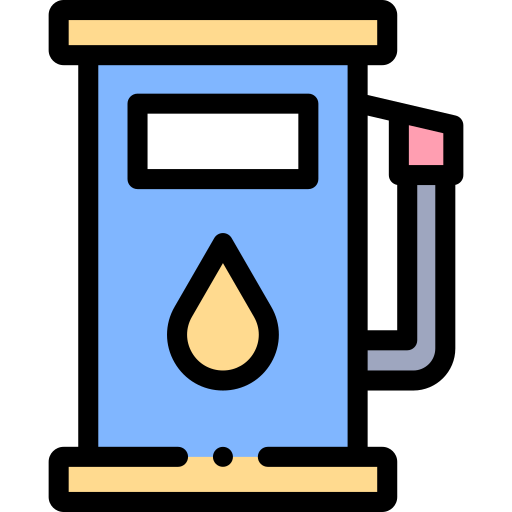 Gas station Detailed Rounded Lineal color icon