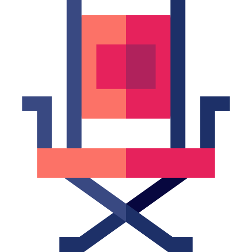 Director chair Basic Straight Flat icon