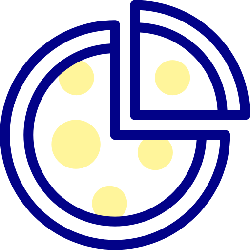 피자 조각 Detailed Mixed Lineal color icon
