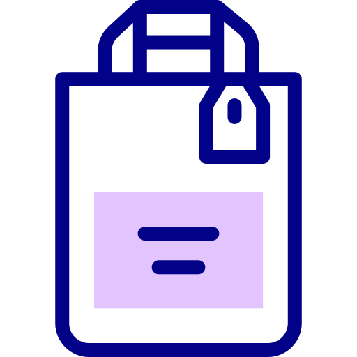 ショッピングバッグ Detailed Mixed Lineal color icon
