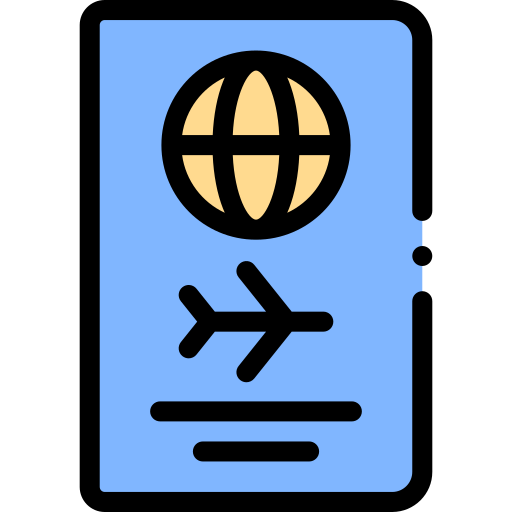 pasaporte Detailed Rounded Lineal color icono