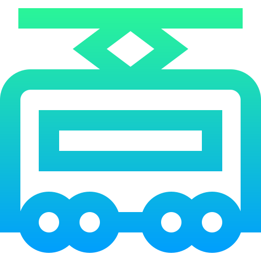 Tram Super Basic Straight Gradient icon