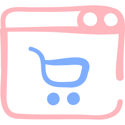 shopping en ligne Basic Hand Drawn Color Icône