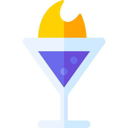 cocktail de feu Basic Rounded Flat Icône